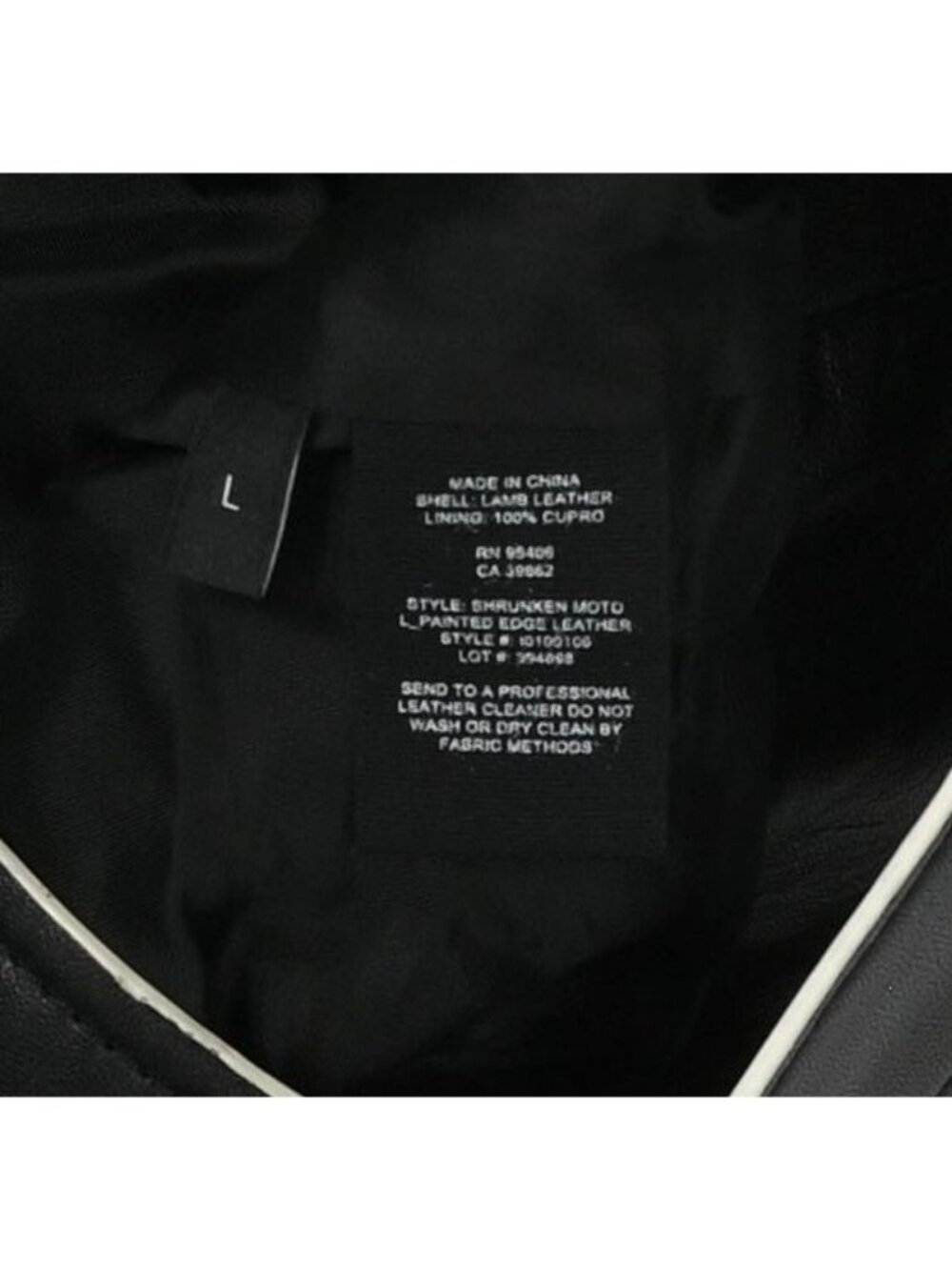 Theory Shrunken Leather Painted Edge Moto Jacket in Black - Picture 3 of 4